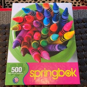 Twist of Color Springbok Puzzles 500 piece puzzle multi color crayons